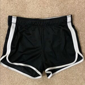 Justice Black and White Shorts with Contrast Trim